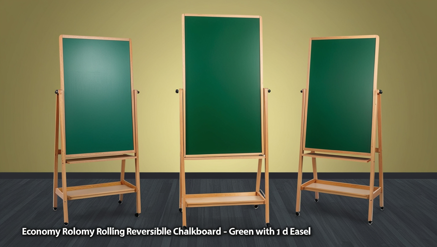 economy rolling reversible chalkboard