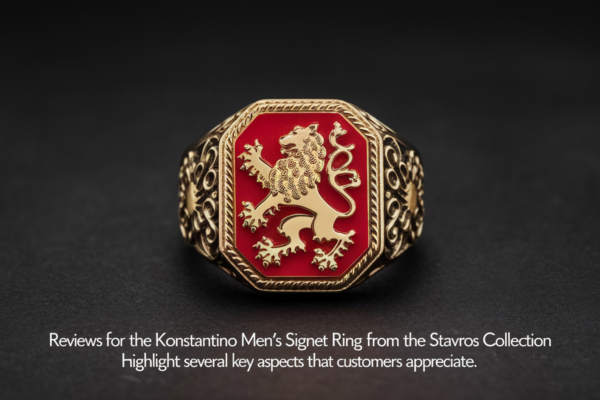 Konstantino men's signet ring from the Stavros collection