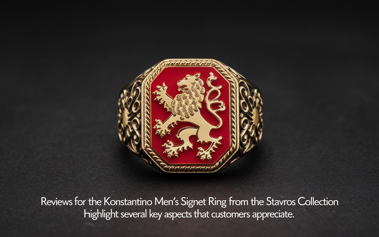 Konstantino men's signet ring from the Stavros collection