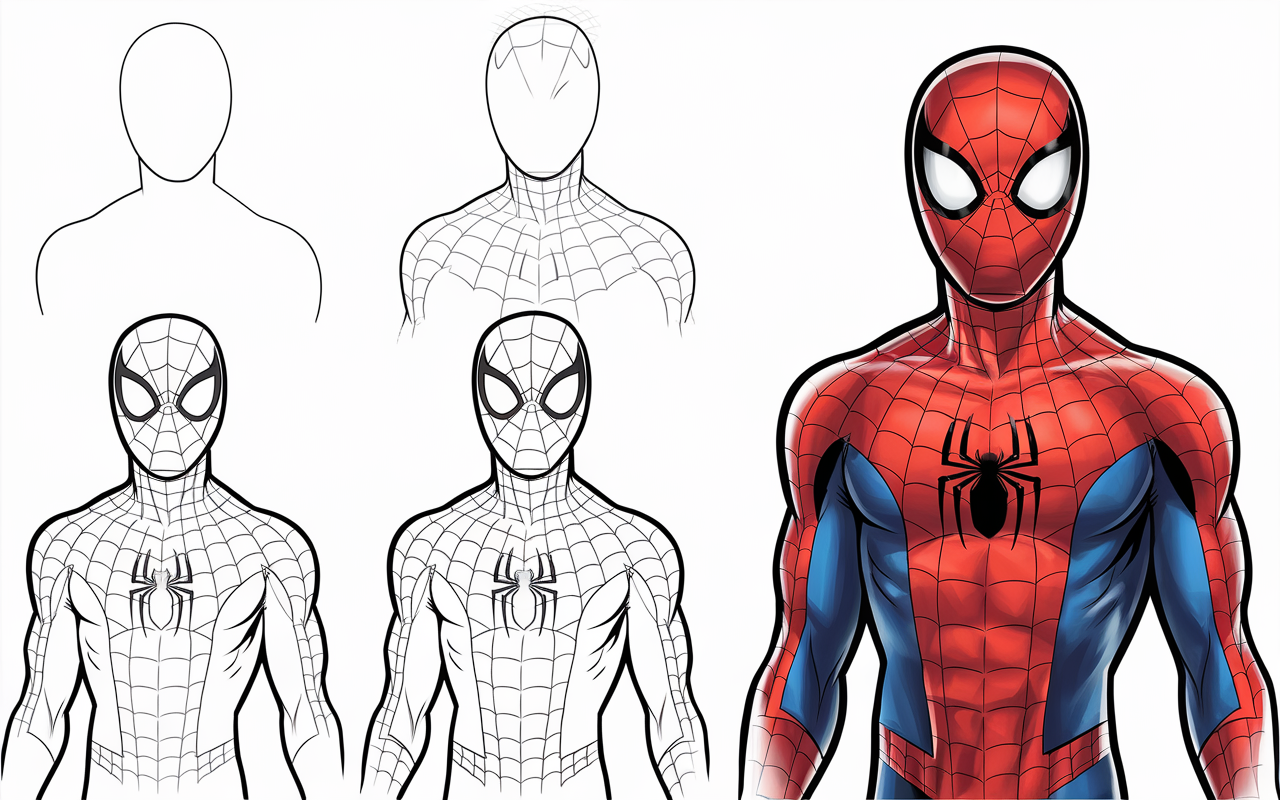 drawing Spider-Man